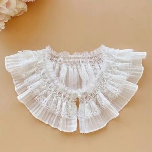 SHEIN faux pearl/lace Dickey collar